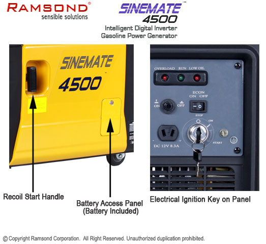 Sinemate 4500 electrical and recoil start