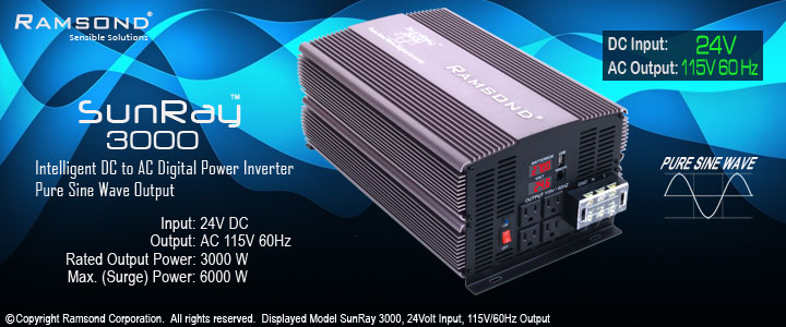 Sunray 3000 watt Pure Sine Wave Inverter Header